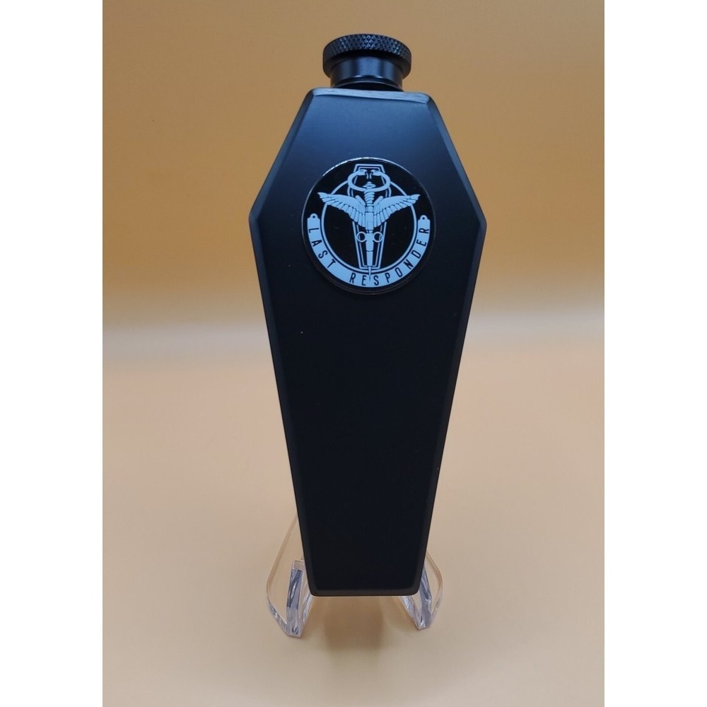 Gothic Hip Pocket Flask Metal Last Responder (Death Care) Medallion Coffin Flask